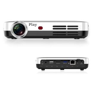 PLAY DLP-7 4K UHD Smart LED Projector with Android 9.0, 10000 Lumens, 3D Support, Wi-Fi, Bluetooth, Built-in Speakers & Keystone Correction