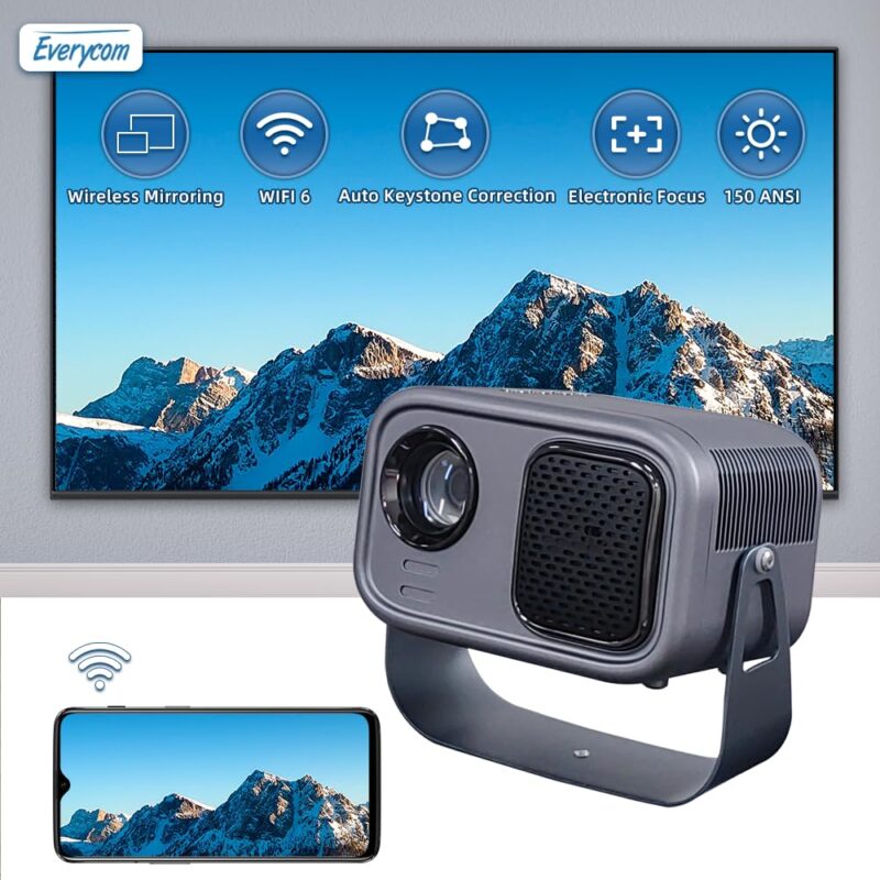 PLAY MAC Android 11 Full HD 4K Portable Projector – Compact LED LCD with Electric Focus, WiFi, Bluetooth 5.0 & OTT Streaming Support - Image 2